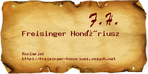 Freisinger Honóriusz névjegykártya